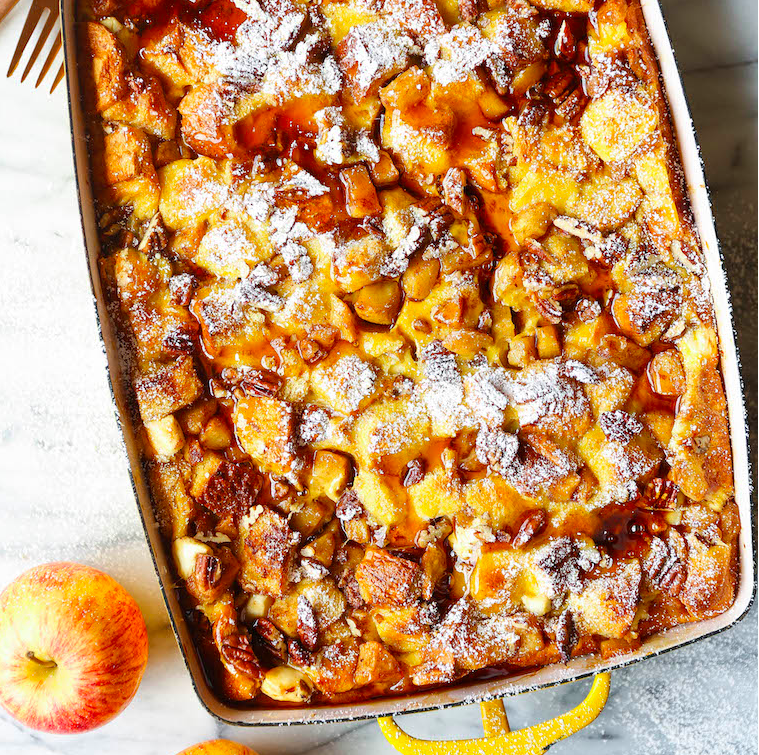 Overnight Cinnamon Apple French Toast Bake - Tastetickler