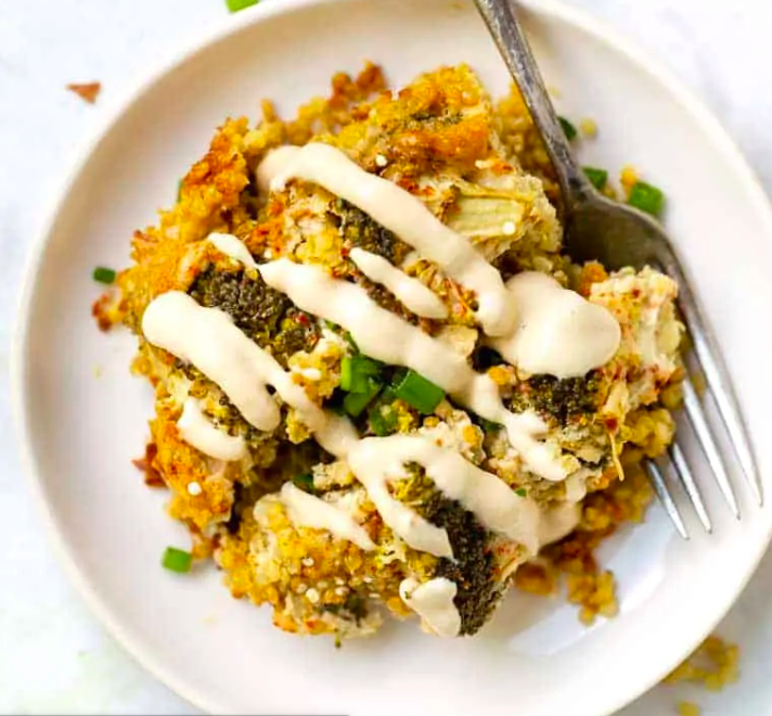 Plant-based quinoa, broccoli bake - Tastetickler