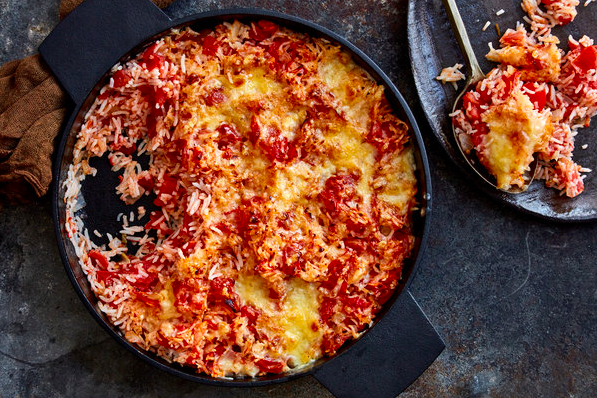 Dunmurry Rice Tomato rice with crispy cheddar cheese - Tastetickler